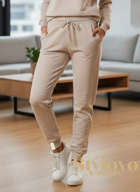 Dámske tepláky Megi Collection  smotanové.