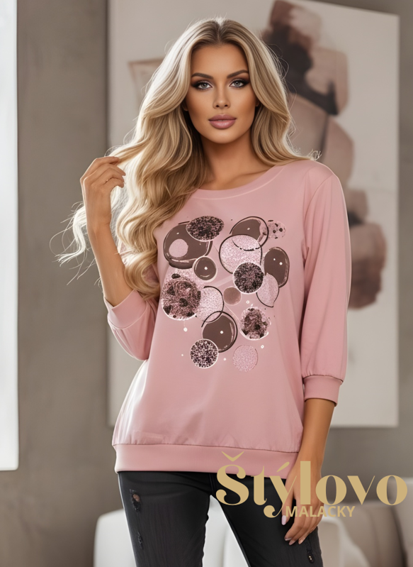 Dámska mikina Megi Collection  marhuľová.