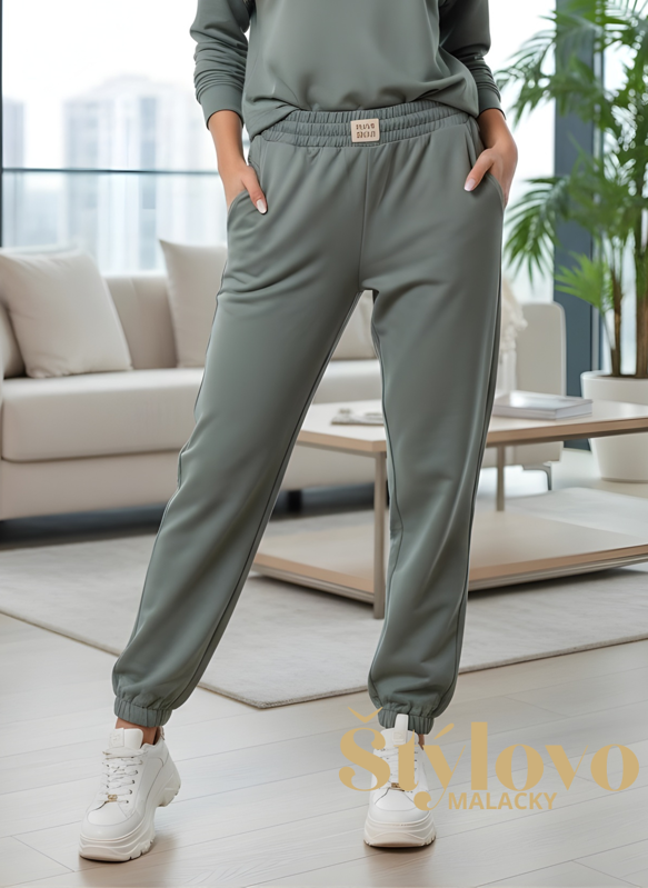 Dámske tepláky Megi Collection – zelené "min"