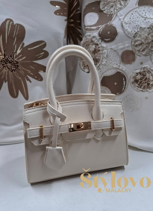 Kabelka "RITA" mini crossbody smotanová.