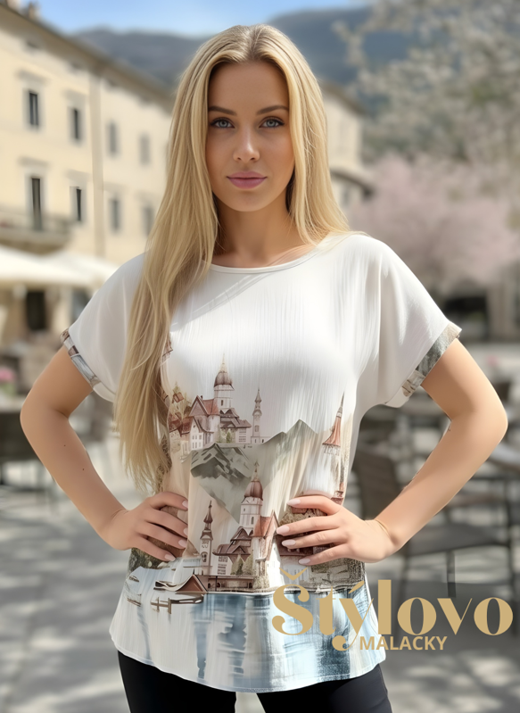 Dámsky biely top "KRAJINA"