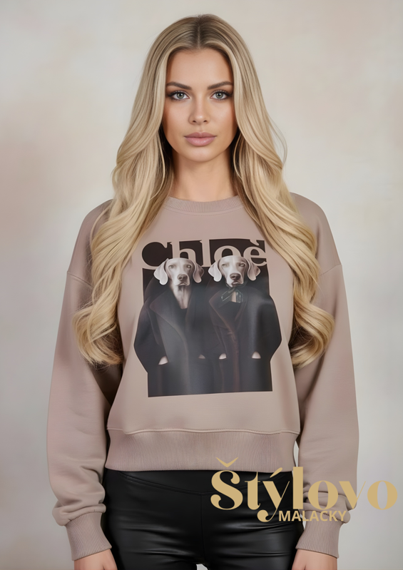 Megi Collection mikina "Chlo" béžová.