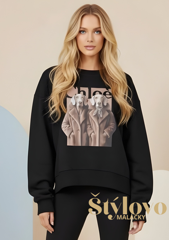 Megi Collection mikina "Chlo" čierna.