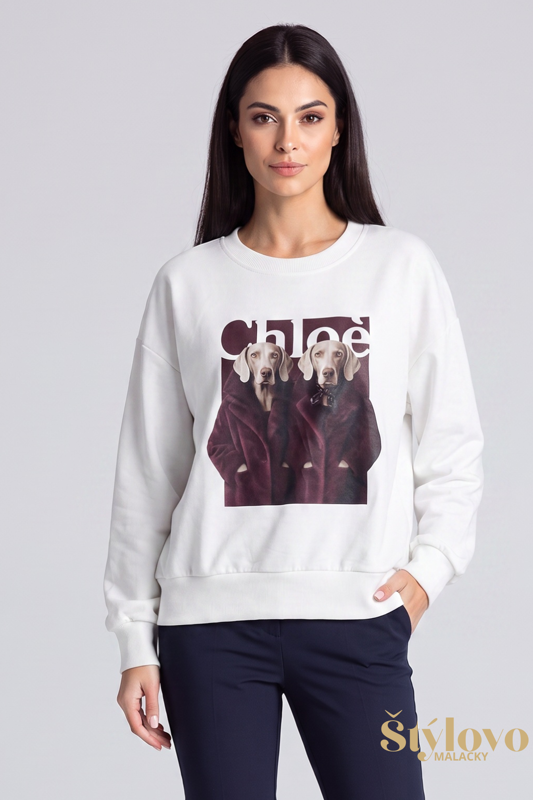 Megi Collection mikina "Chlo" biela.