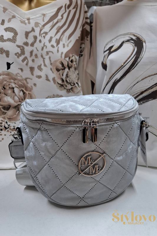 Dámska crossbody kabelka šedá.