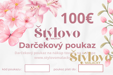 Darčekový poukaz 100€ (elektronický)