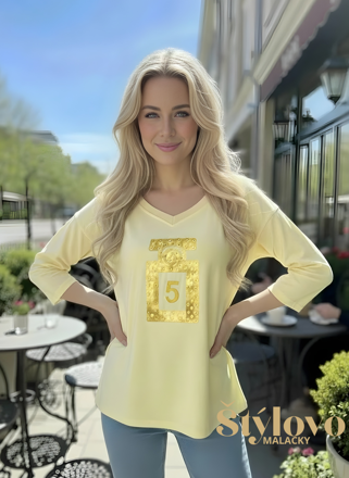 Dámske tričko Megi Collection  parfum žlté.