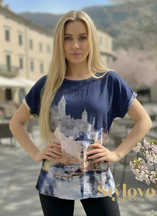 Dámsky tmavo modrý top "KRAJINA"