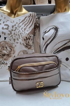 Crossbody kabelka LAURA BIAGGI béžovo-zlatá.