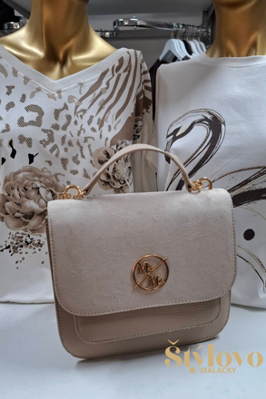 Dámska crossbody kabelka smotanová.