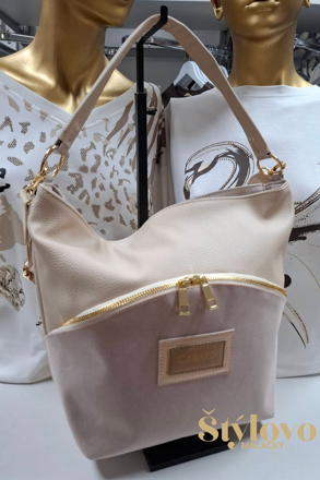 Dámska kabelka Elizabeth Canard smotanová.