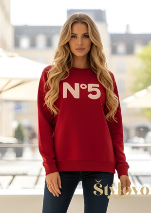 Dámska mikina N5 červená.