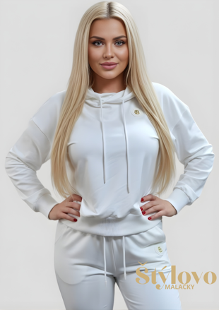 Megi Collection tepláková súprava biela.