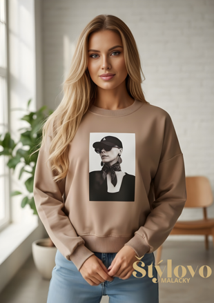 Megi Collection mikina žena béžová.