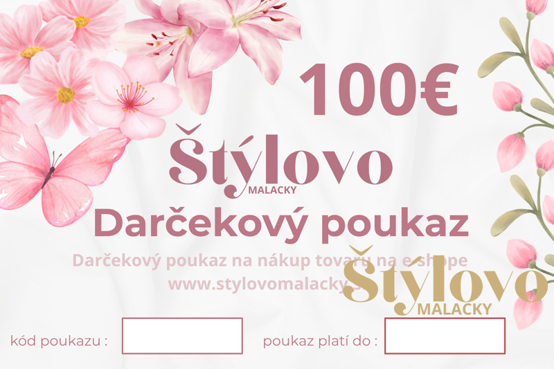 Darčekový poukaz 100€ (elektronický)