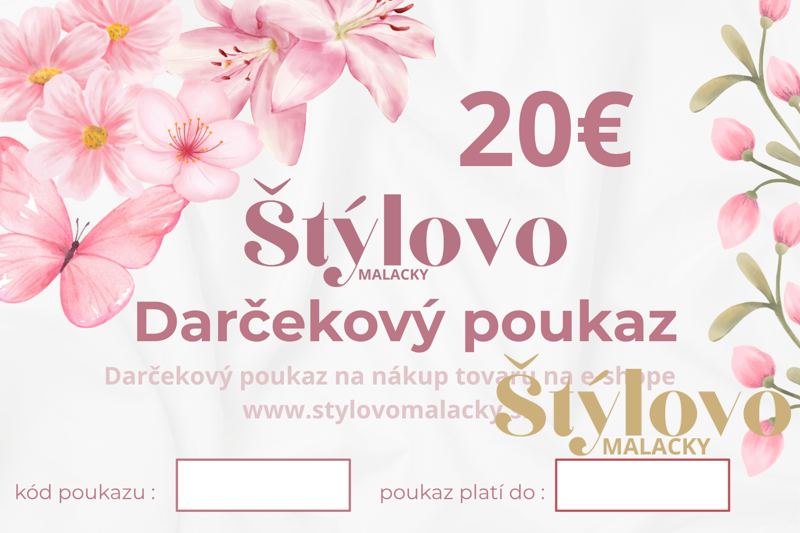 Darčekový poukaz 20€ (elektronický)