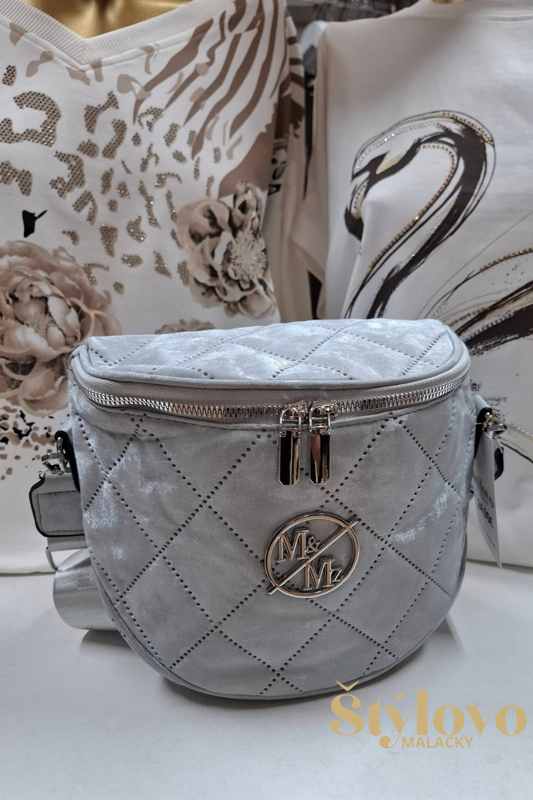 Dámska crossbody kabelka šedá.