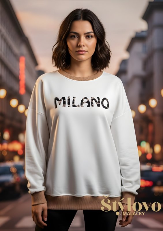 Dámsky mikina MILANO biela.