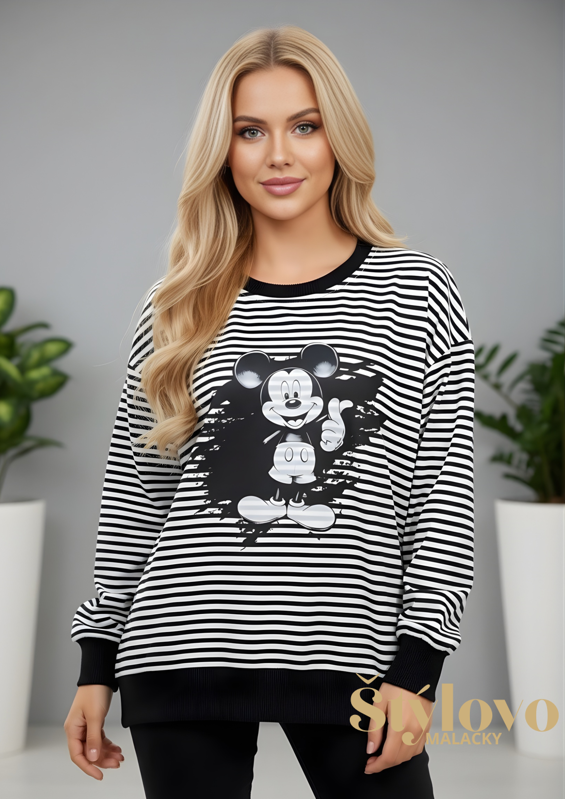 Megi Collection mikina "Mickey Mouse" čierna.