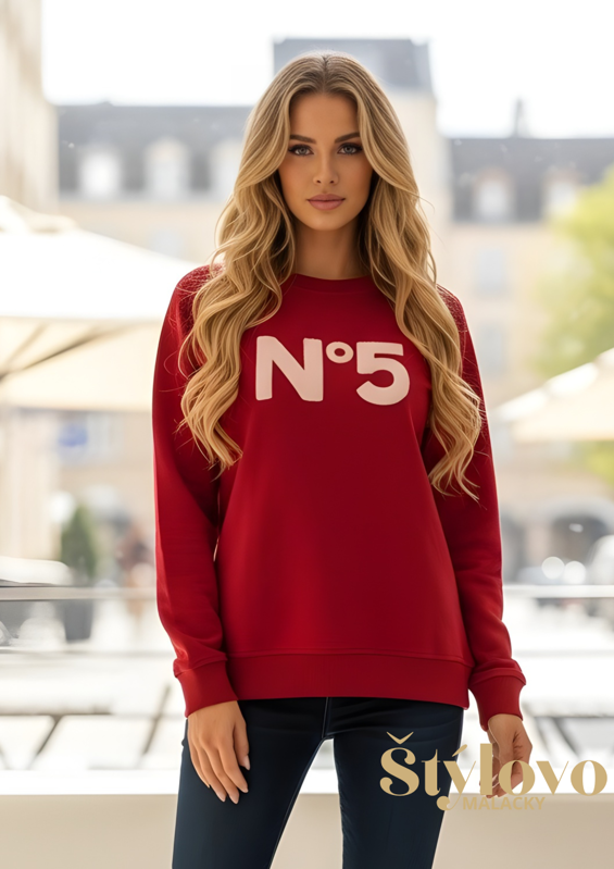 Dámska mikina N5 červená.