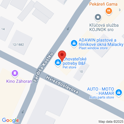Google map: Ferdiša Kostku 1887/3B