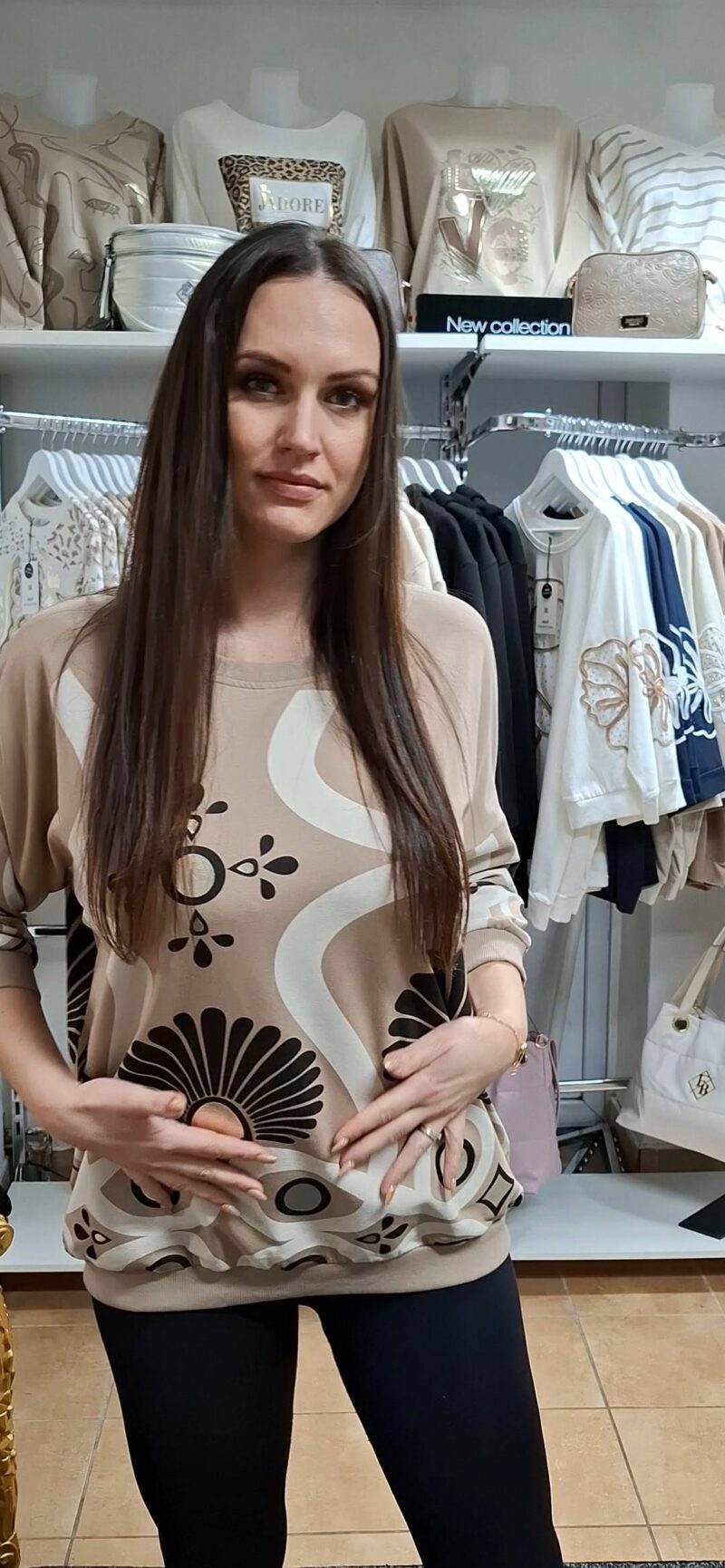 Dámska mikina béžová. - Image 4