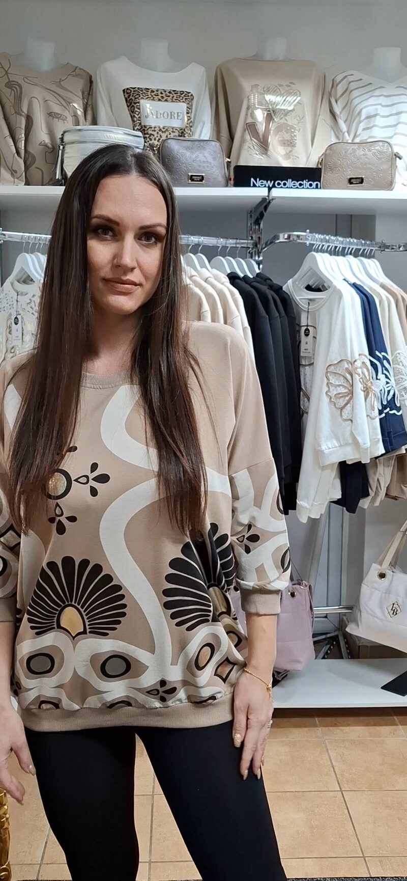 Dámska mikina béžová. - Image 8