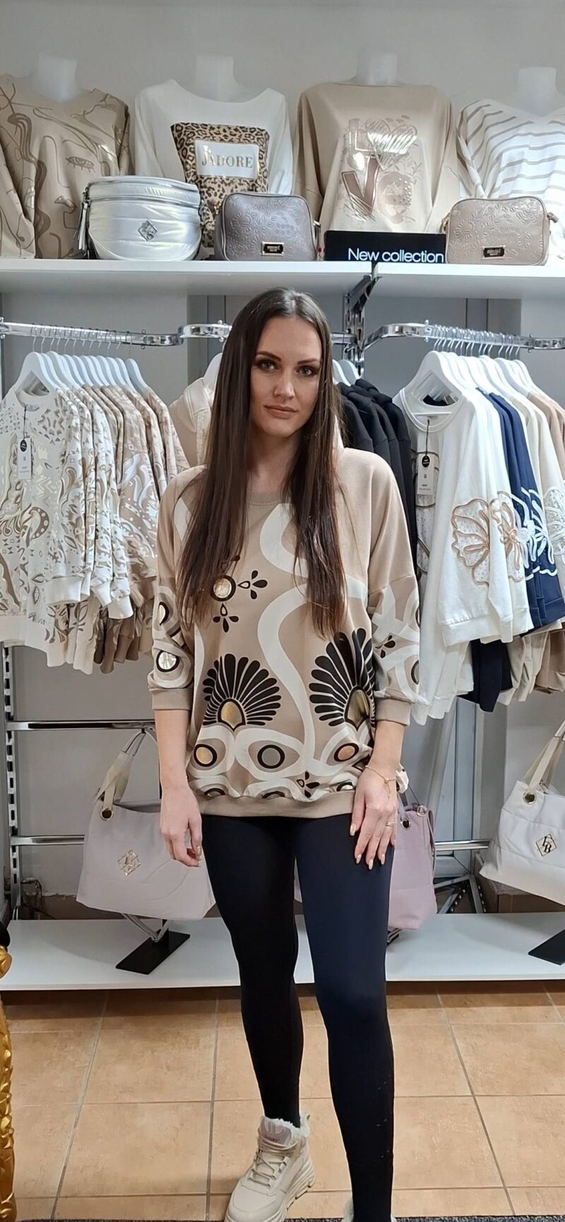Dámska mikina béžová. - Image 7