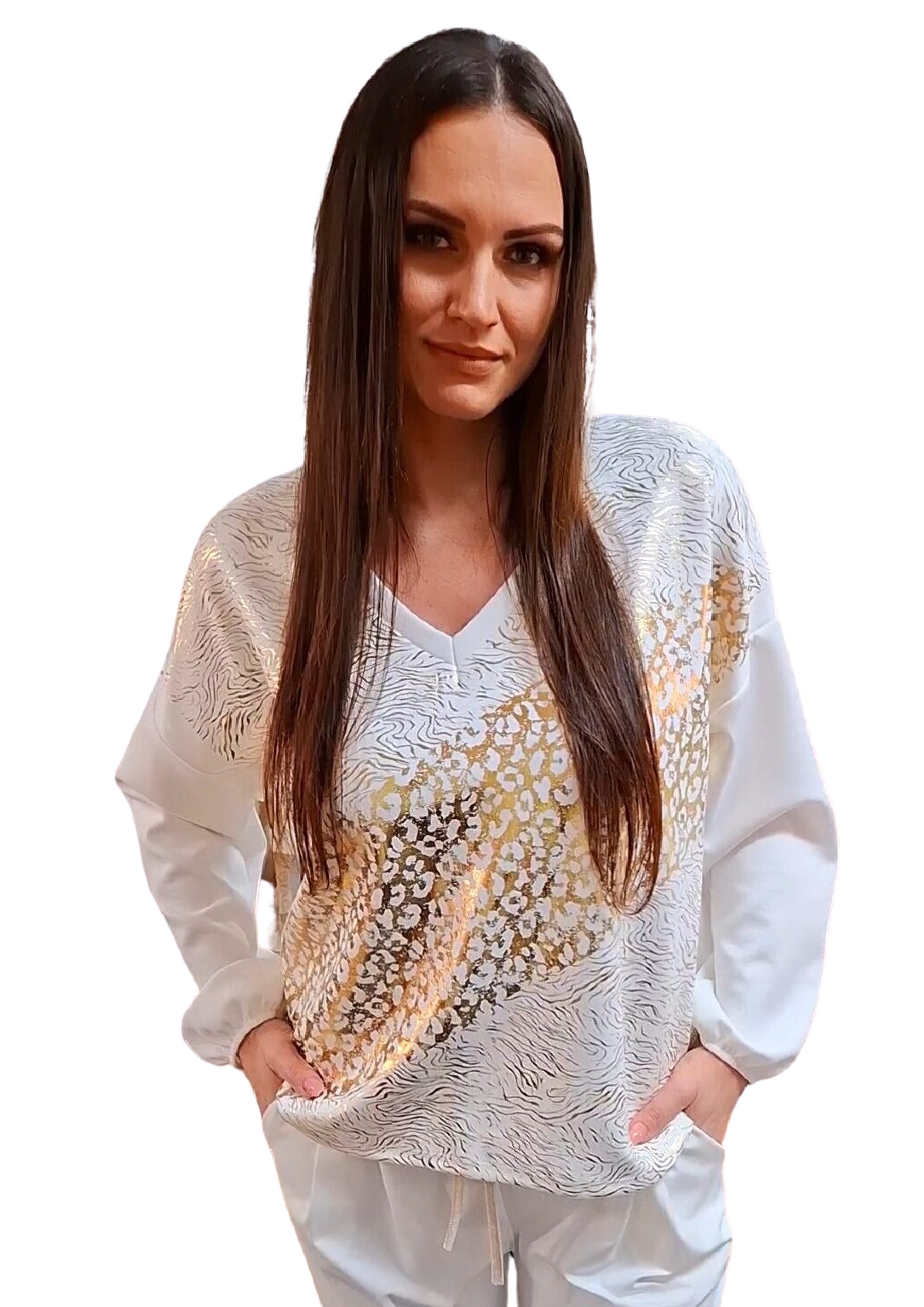 Dámska mikina biela.
